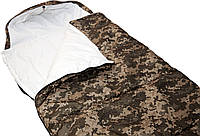 Спальний мішок — ковдра великого розміру з капюшоном і чохлом Піксель 210*180 см/ Спальник 210*90 см