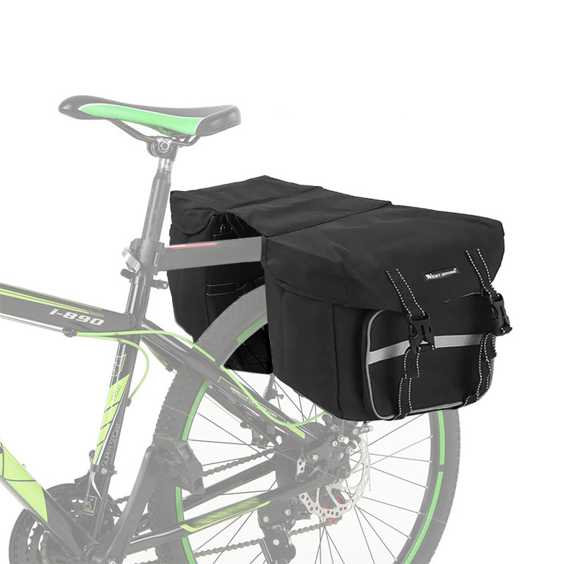 Сумка велосипедная West Biking 0707211 Black на багажник объем 12L (K/OPT1_6061-21063) - фото 5 - id-p1648526856