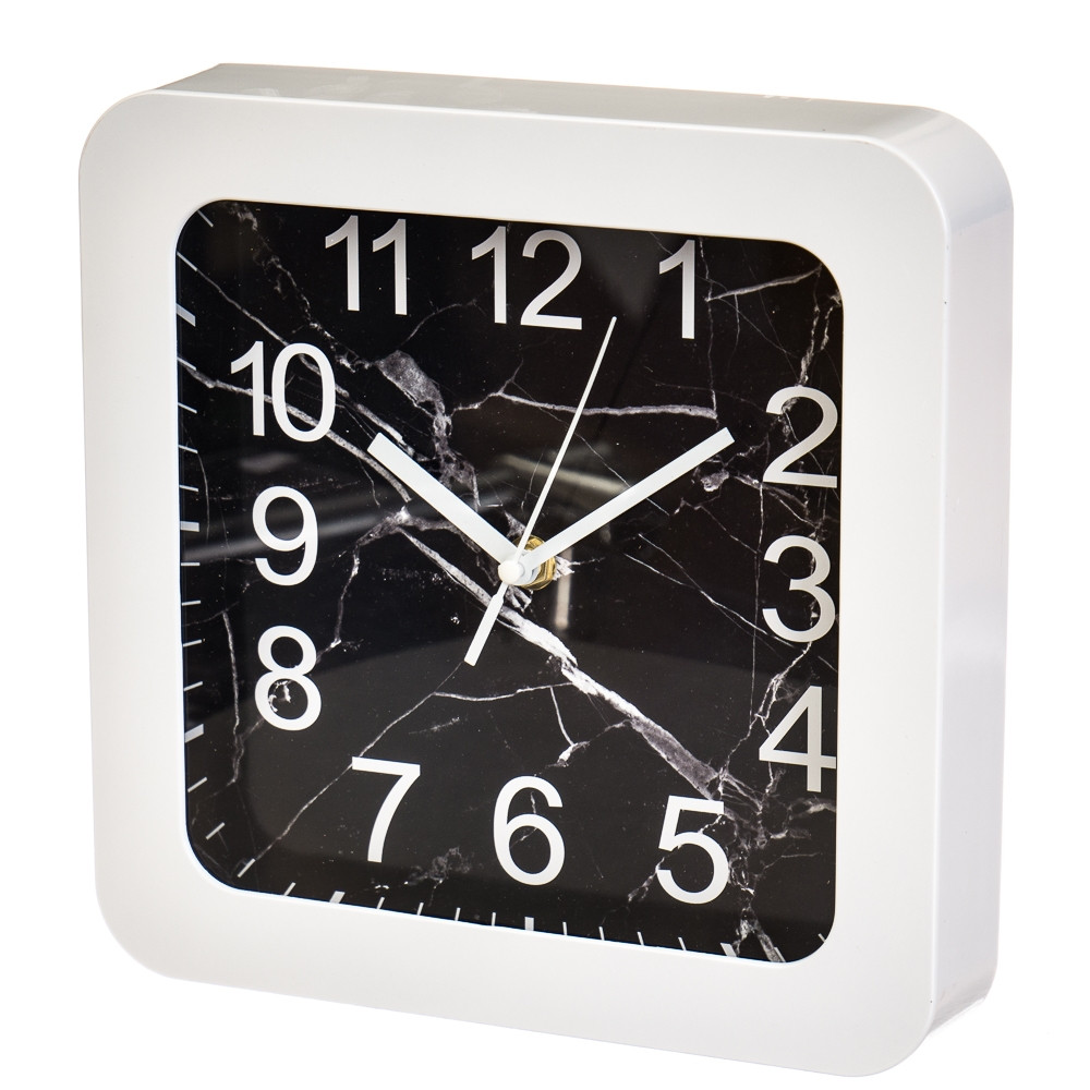 Годинник "Чорно-білий квадрат" (23 см) (2003-015)