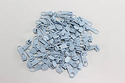 Бігунок металевий блакитний для рулонної блискавки No БМ-183-Т3