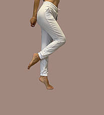 Стильні трикотажні штани, No 160 білий, фото 4