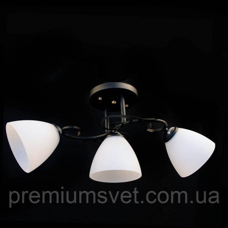 Люстра стельова 30517/3H чорна, фото 1