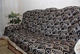 Покривала Ромби двосторонні на великі ліжка чорного кольору