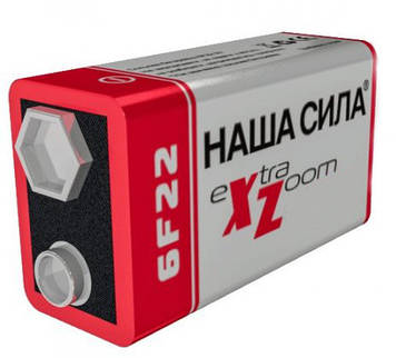 Батарейка наша сила 6F22 крона 9V