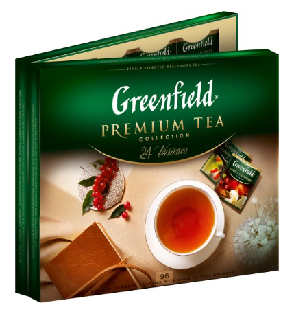 Набір чаю пакетований Greenfield Premium tea Collection 24 види 96 шт