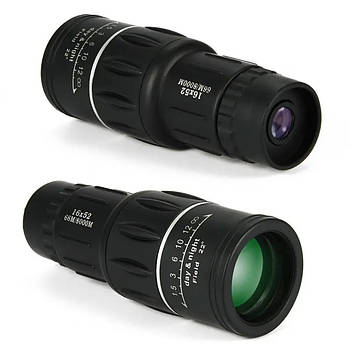 Потужний компактний монокуляр 16х52 з подвійним фокусуванням / Універсальний монокуляр для полювання та риболовлі