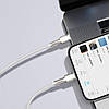Кабель зарядный Lightning Baseus Cafule Metal Type-C to Lightning PD 20W 2 м White (CATLJK-B02), фото 5