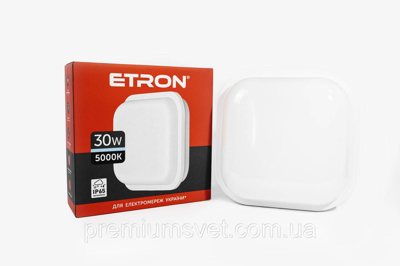 Світильник с/діод 1-EСP-513-S ETRON 30W 5000К квадрат, фото 1