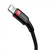 Кабель зарядный Lightning Baseus Cafule Type-C to Lightning PD 18W 1 м Red/Black (CATLKLF-91), фото 4