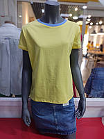Женская базовая футболка 95% хлопок Желтый