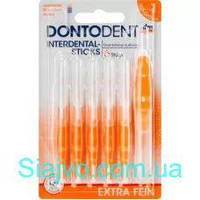 Міжзубні щітки (ISO Gr. 1) DONTODENT, 6 шт. (Німеччина) DONTODENT Interdental Sticks extra fein (ISO-Gr. 1), 6