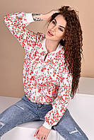 Жіночий бомбер, вітровка в квітковий принт, легка куртка,розмір єдиний (42/44), див. заміри в описі товару