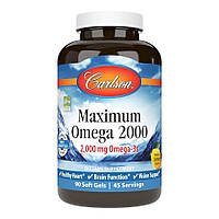 Жирные кислоты Carlson Labs Maximum Omega 2000, 90 капсул
