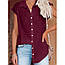Жіноча блуза-рубашка з льону LL175 р46/48, фото 5