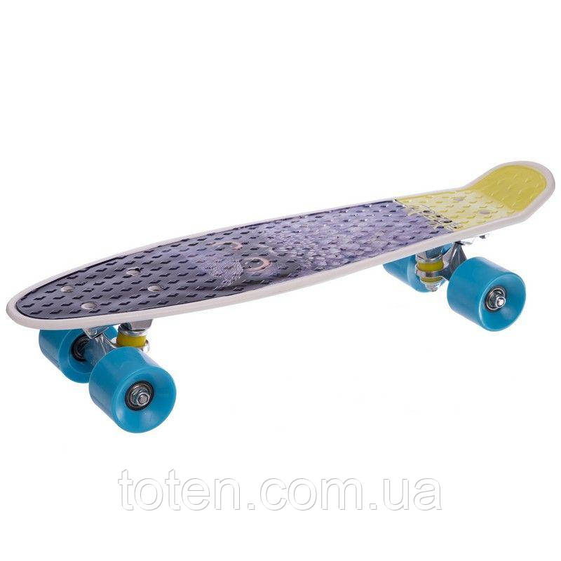 Скейт (пенні борд) Penny board (колеса світяться) СОВА арт. 29855 топ, фото 1