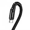 Кабель зарядный Baseus Fish eye Spring USB to Type-C 2A 1м Black (CATSR-01), фото 3