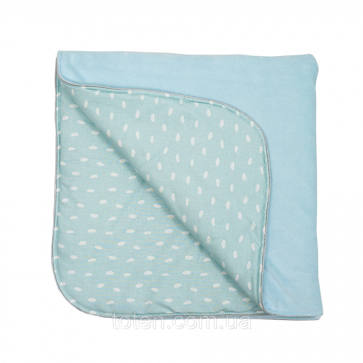 Плед дитячий велюровий теплий Happy 90х90, mint, м'ята, фото 1