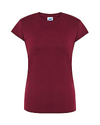 Жіноча футболка JHK TSRL 150 колір бордовий (BU)
