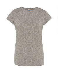 Жіноча футболка JHK TSRL 150 колір темно-сірий меланж (GM)
