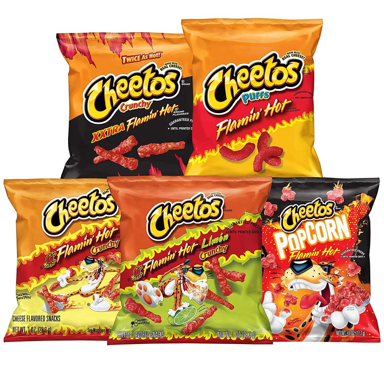 Мікс гострих чіпсів Cheetos Flamin Hot 5 шт
