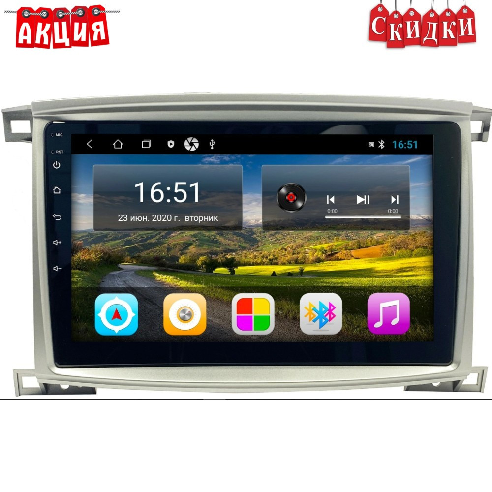 Штатна магнітола TOYOTA LAND CRUISER 100, Автомагінітола андроїд 2DIN, голкий пристрій тутоа конюсер