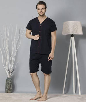 Чоловічий комплект для дому футболка та шорти, розмір М-Л ТМ GLISA, Бавовна, Туреччина