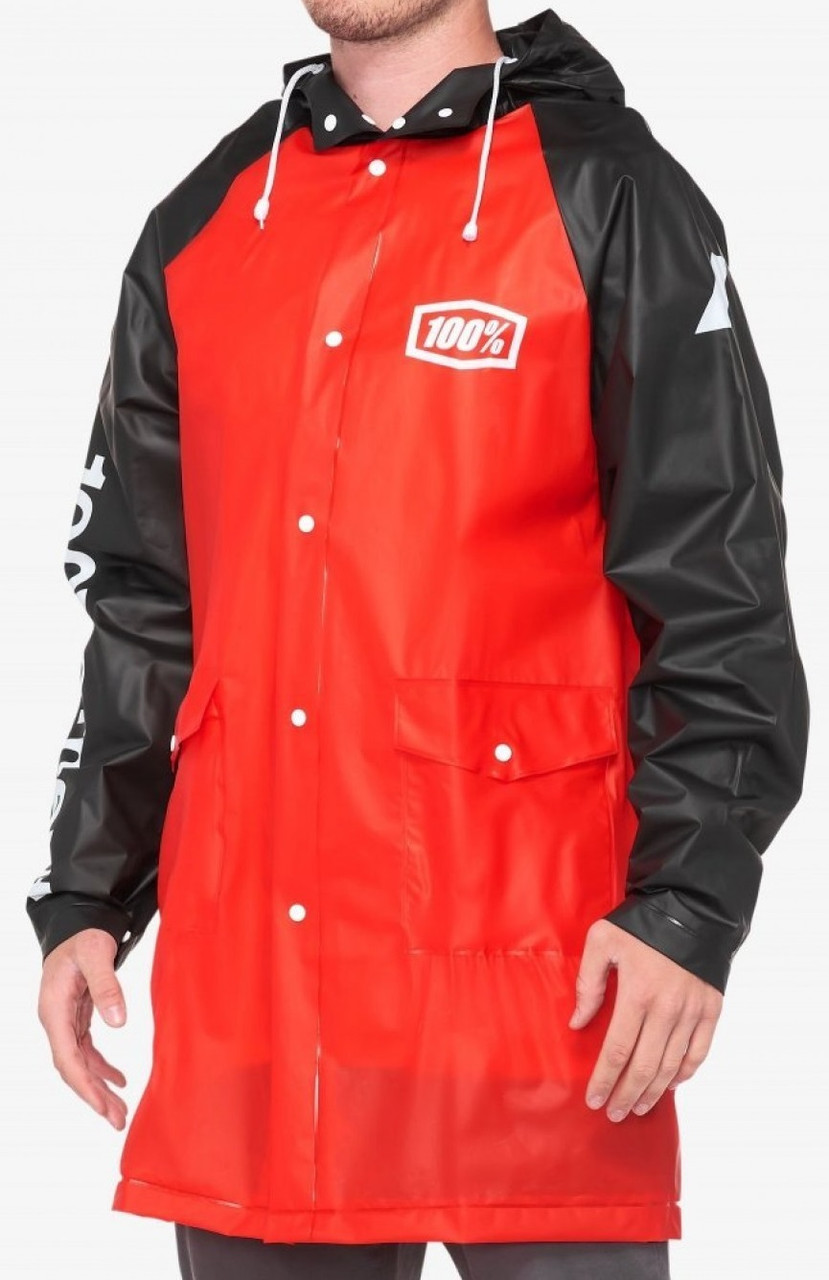 Дощовик Ride 100% Torrent Raincoat червоний, M