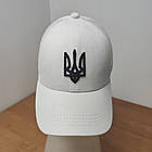 Кепка чоловіча бавовна р.56-59 біла тризуб 30035351, фото 3