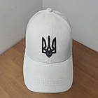 Кепка чоловіча бавовна р.56-59 біла тризуб 30035351, фото 2
