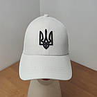 Кепка чоловіча бавовна р.56-59 біла тризуб 30035351, фото 5