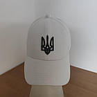Кепка чоловіча бавовна р.56-59 біла тризуб 30035351, фото 6