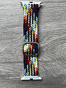 Ремінець Apple Watch нейлоновий плетений еластичний райдужний (38/40 mm) 2004-02-4