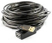 Удлинитель USB 2.0, активный репитер, кабель AM-AF 10 м