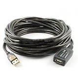 Роздільник USB 2.0, активний репітер, кабель AM-AF 10 м, фото 2