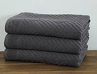 Махровое полотенце большого размера 70х140 Турция Gerbera цвет: серый
