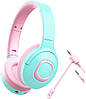 Дитячі дротові навушники Picun Q5 Mint Powder, фото 2