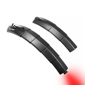 Крило велосипедне West Biking 0714015 Black переднє і заднє з ліхтарем