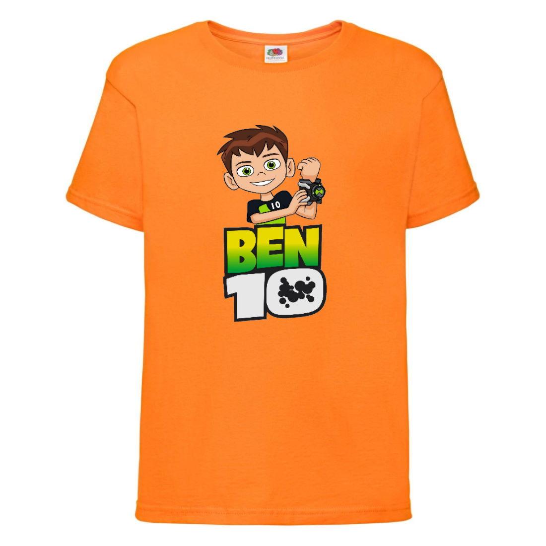 Футболка Ben 10 0012 (BTN-0012 orn) жовтогаряча 104-116-128-140-152 розмір, фото 1