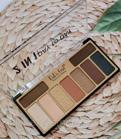 Палітра тіней для повік і брів DoDo Girl 9 colors 2 in 1 eyebrow & eyeshadow 3049 темні тони 3