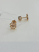 Сережки - пусети в червоному золоті