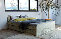 Ліжко двоспальне з ящиками Віола 140х200 Компаніт