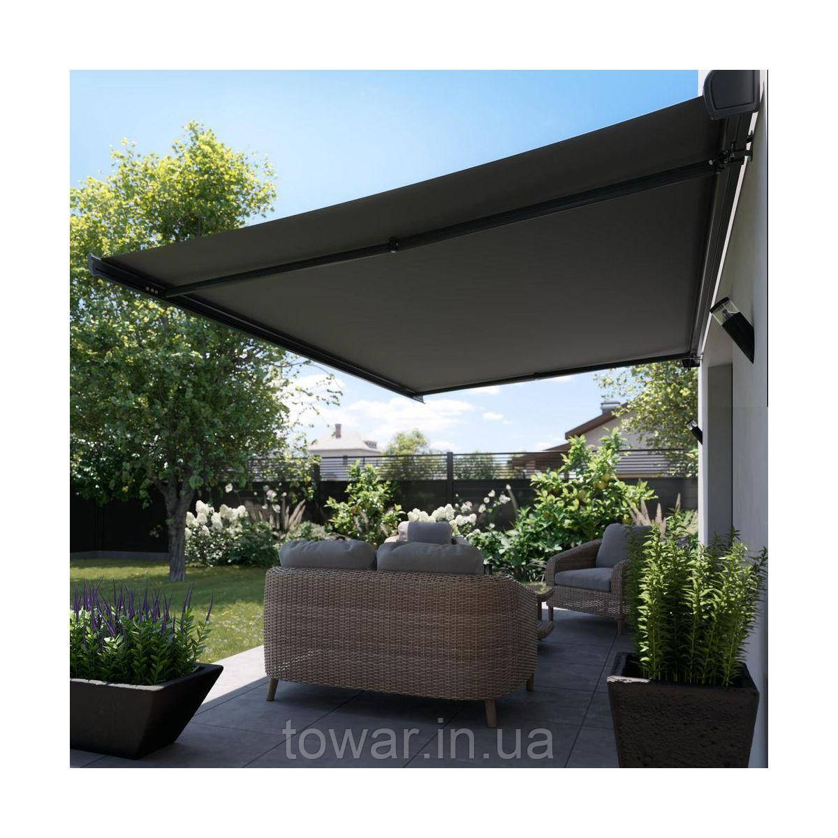 Маркіза електрична 4 x 3 м NATERIAL касетна ( антрацит), фото 1