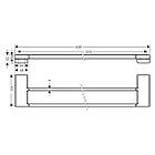 Тримач для рушників подвійний HANSGROHE AddStoris 648мм металевий чорний 41743340, фото 2