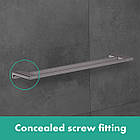 Тримач для рушників подвійний HANSGROHE AddStoris 648мм металевий чорний 41743340, фото 3