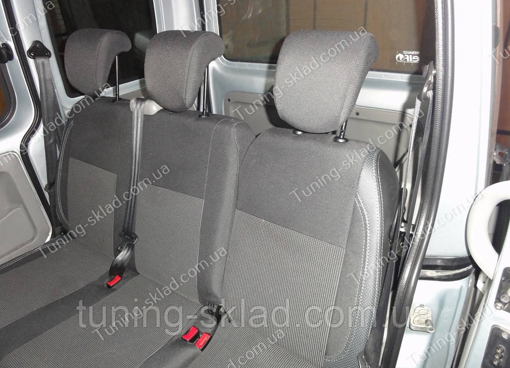 Чохли на сидіння Рено Кангу 1 (чохли з екошкіри Renault Kangoo 1 стиль Premium), фото 1