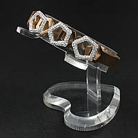 Підставка стійка під браслет і годинник пластик акрил прозорий у формі сердечка висота 7 см