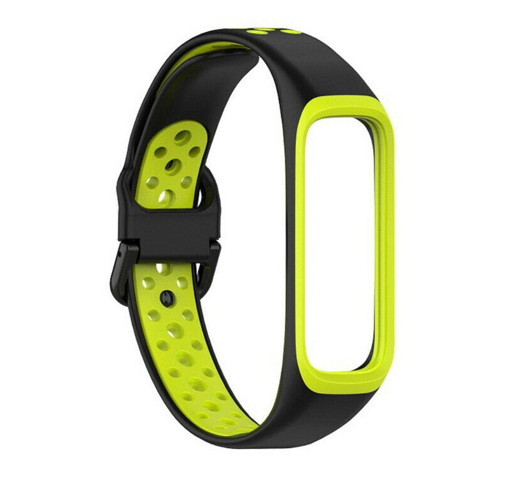 Силіконовий ремінець Primo Perfor Sport для фітнес-браслета Samsung Galaxy Fit 2 (SM-R220) - Black&Green, фото 1