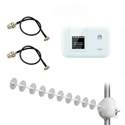 Комплект "4G LTE WiFi роутер Huawei E5372s-32 Сток + Антена Стріла MIMO 3G, 4G, 4G LTE 1700-2170 МГц (20 дБ)", фото 1