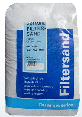 Кварцовий пісок Filtersand 0,7–1,25 мм (25 кг)