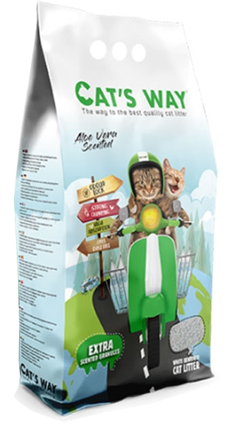 Cat's Way бентонітовий наповнювач 5л/4,25кг (алоє вера)